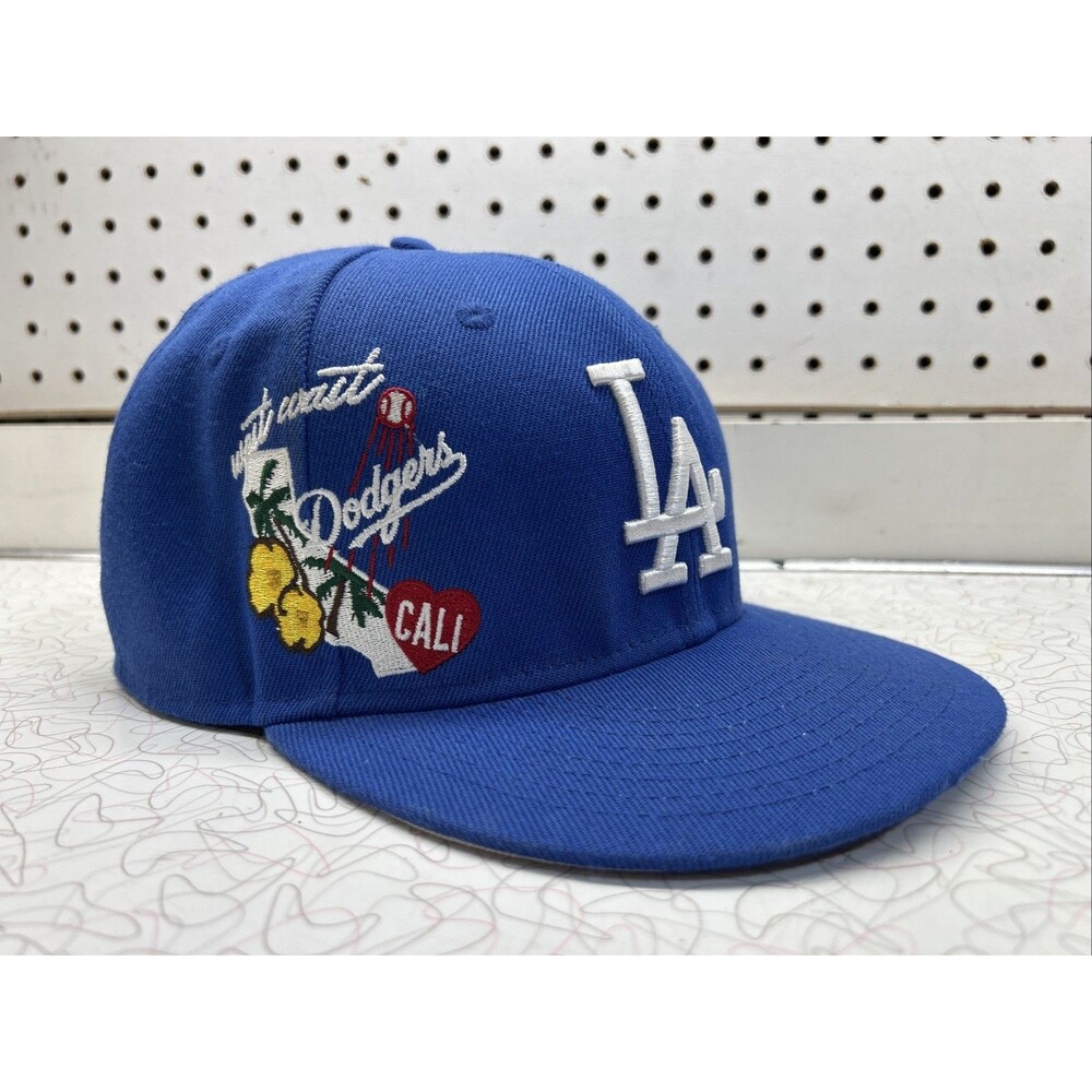 Rare New Era 59Fifty Los Angeles Dodgers Hat Cap 7 5/8 West Coast Patch Cali